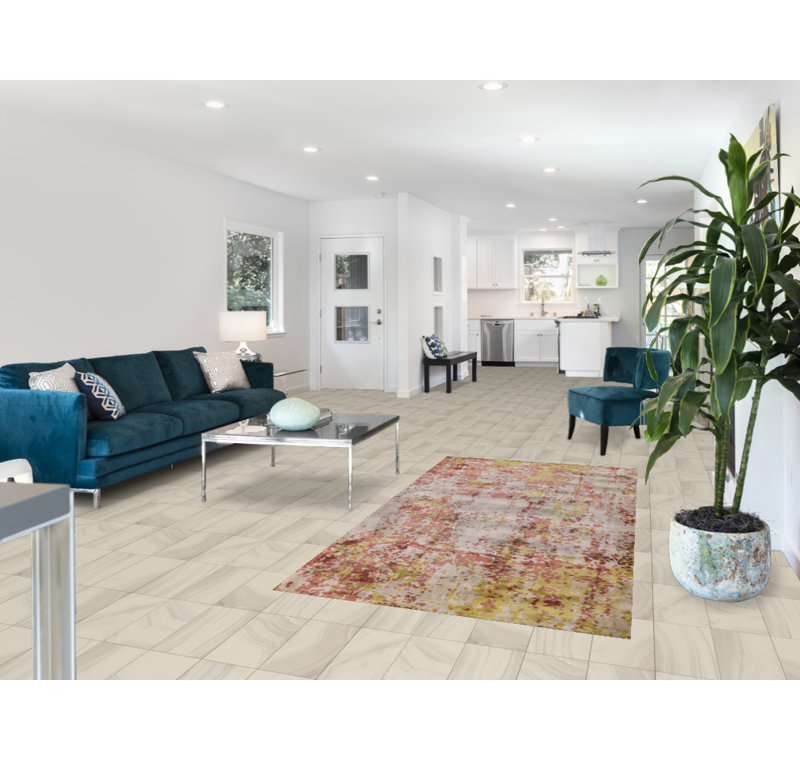 Handmade Abstract Modern Wool Rug 4x8