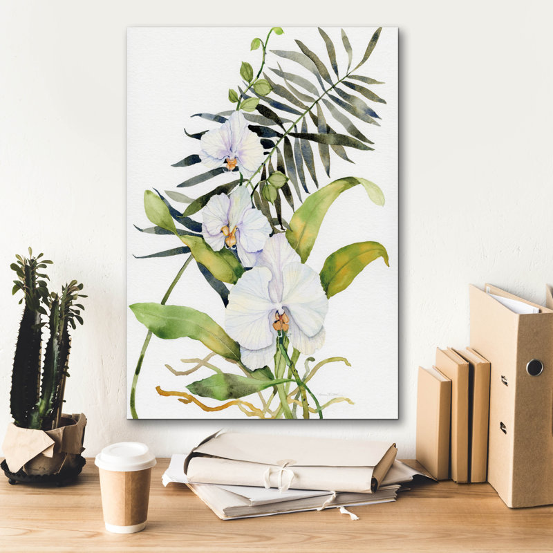 «Botanical Phalaenopsis» par Kathleen Parr, art mural sur toile, H 16 po x l 12 po x P 0,75 po