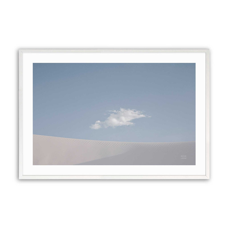 «Sands Of Tranquility», Blanc opaque, H 13 po x l 17 po