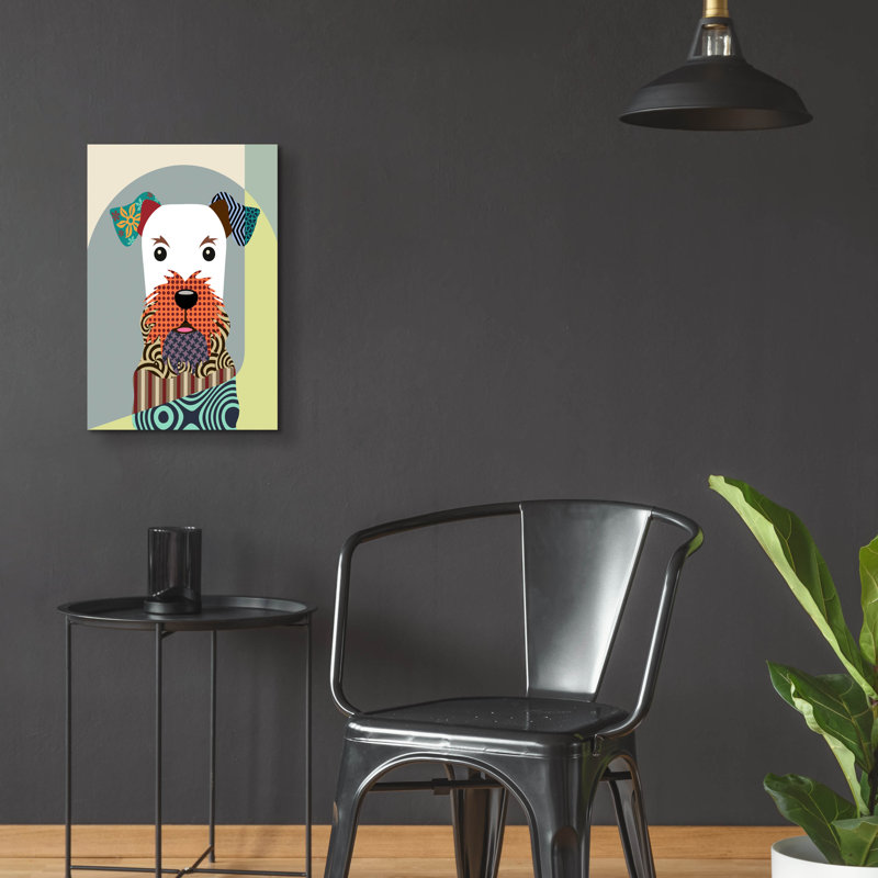 «Airedale Terrier Dog» par Lanre Adefioyue, H 24 po x l 16 po x P 0,2 po