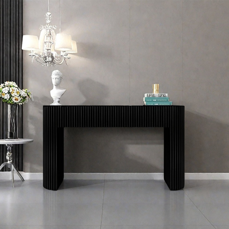 Console moderne minimaliste, H 35,43 po x l 55,12 po x P 15,75 po, Noir
