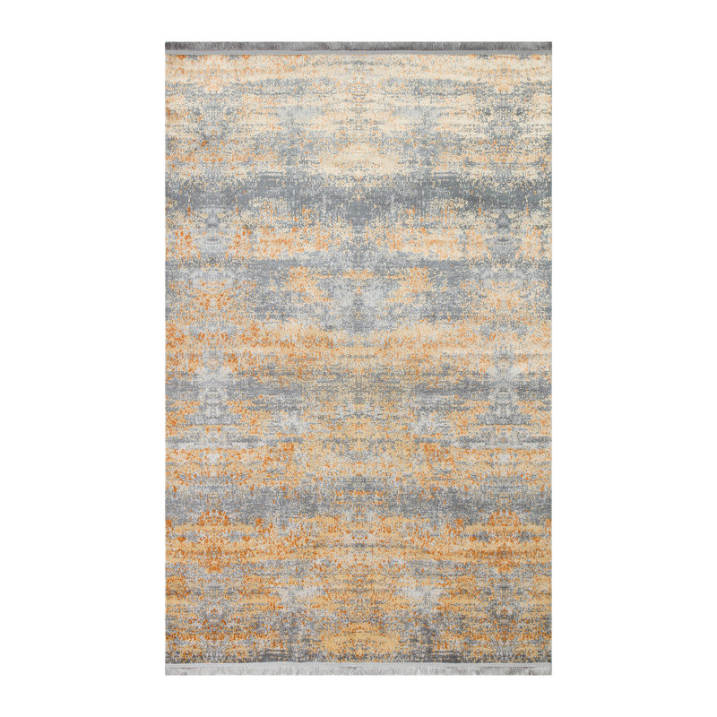 Elegant Machine Woven Area Rug, 6.6 x 9.5 Feet | 100% Polyester & Cotton with Non-Slip Underside | 0.3 in Pile Height, 1.0 in Thickness, 1200 g/m² | Perfect for Living Room, Bedroom, & Dining Spaces, Easy Maintenance