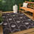 Matthew Modern Geometric Black/Cream Indoor/Outdoor Rug-736862486