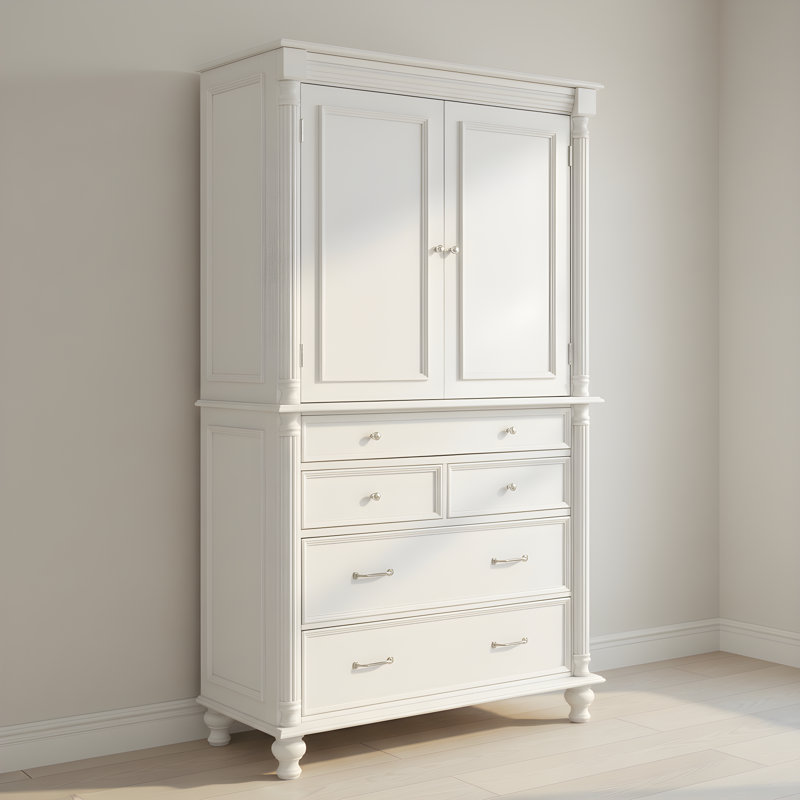 Garde-manger de 77,3 po de hauteur avec plusieurs espaces de rangement, Argent argent, Blanc
