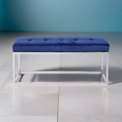 Banc rembourré en velours Chepstow