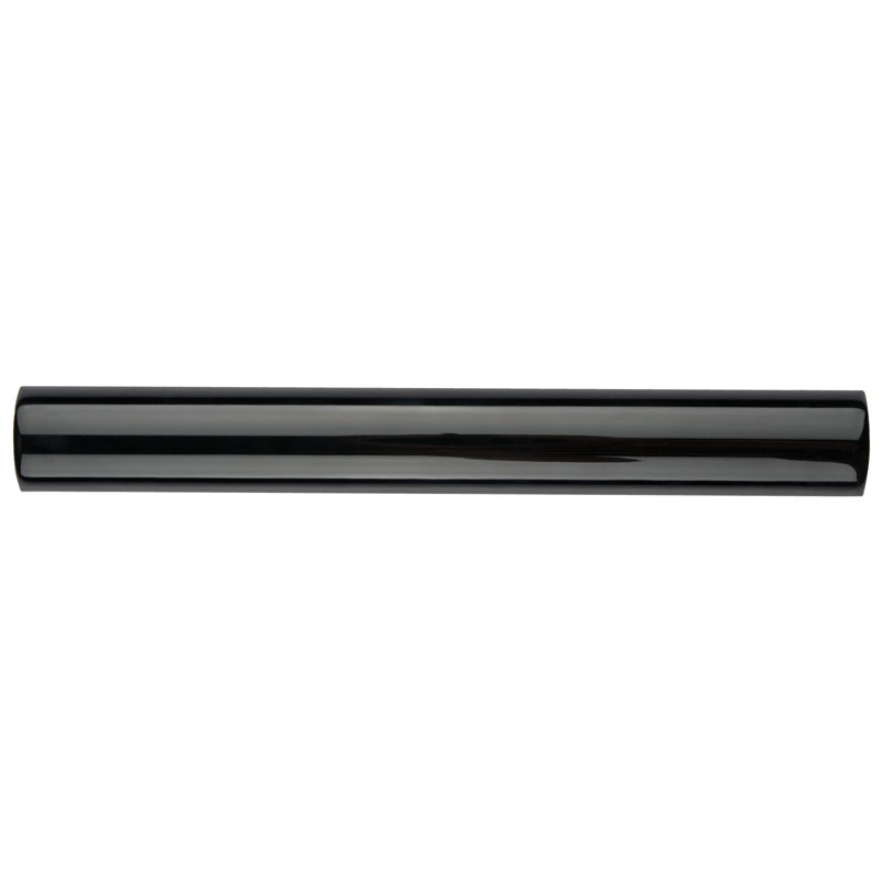 Bordon 1"x 7-7/8" Ceramic Quarter Round Wall Tile Trim in, Black