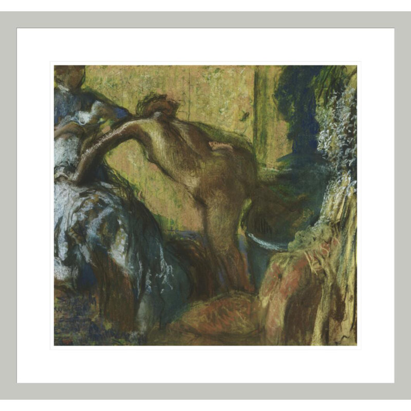 «After the Bath» par Edgar Degas, impression giclée sur cadre, H 23,5 po x l 24,86 po