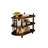 Modern Minimalist Natural - Coloured Red Oak Sofa Side Table with Storage