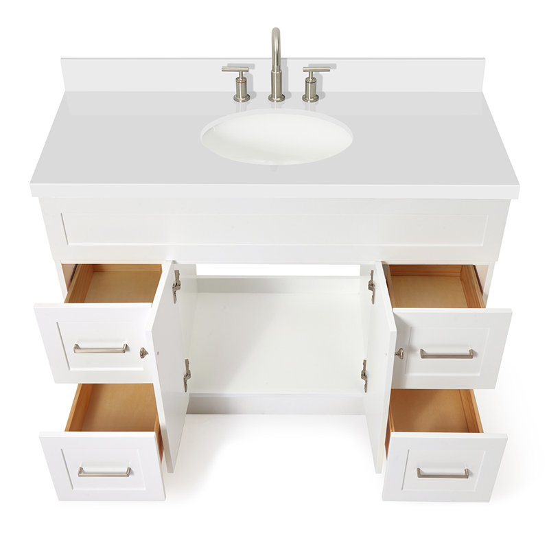Ensemble de meuble-lavabo simple 49 po Abell, Blanc
