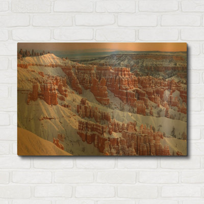 'Bryce Sunrise At Sunriset' By Mike Jones Gold Metal Wall Art, 36" x 24"