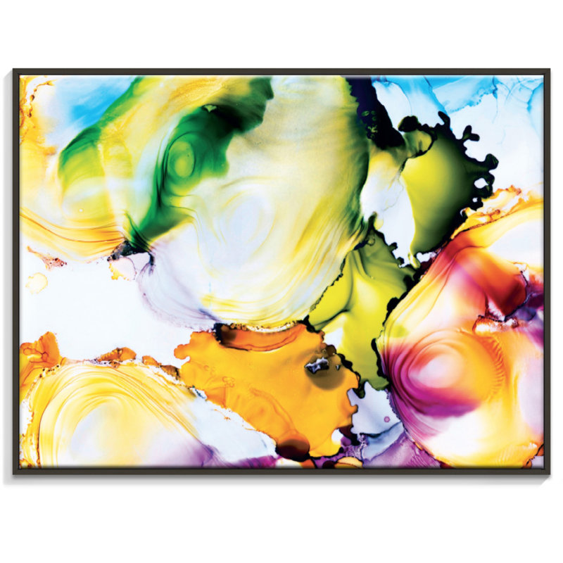 Julie Ahmad - Print on Canvas, 41cm H x 51cm W, Black Floater Frame