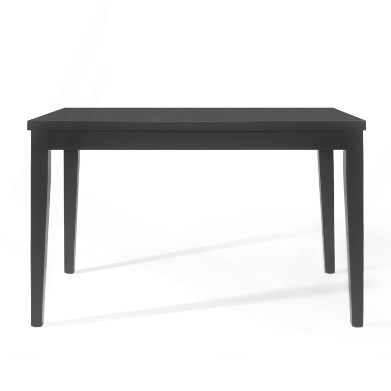 Table de salle à manger en bois, Noir mat
