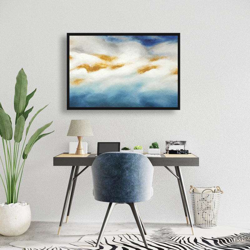 Reproduction de paysage abstrait sur toile