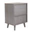 Ensemble de 2 tables de chevet avec compartiment de rangement à tiroirs - gris