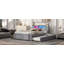 Wood Storage Platform Bed With LED, 2 Drawers And 1 Twin Size Trundle-1721292776