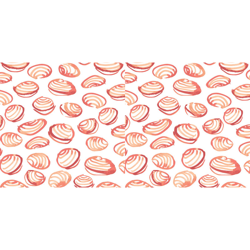 Coussin extérieur Rocio Clams, H 18 po x l 18 po, Corail