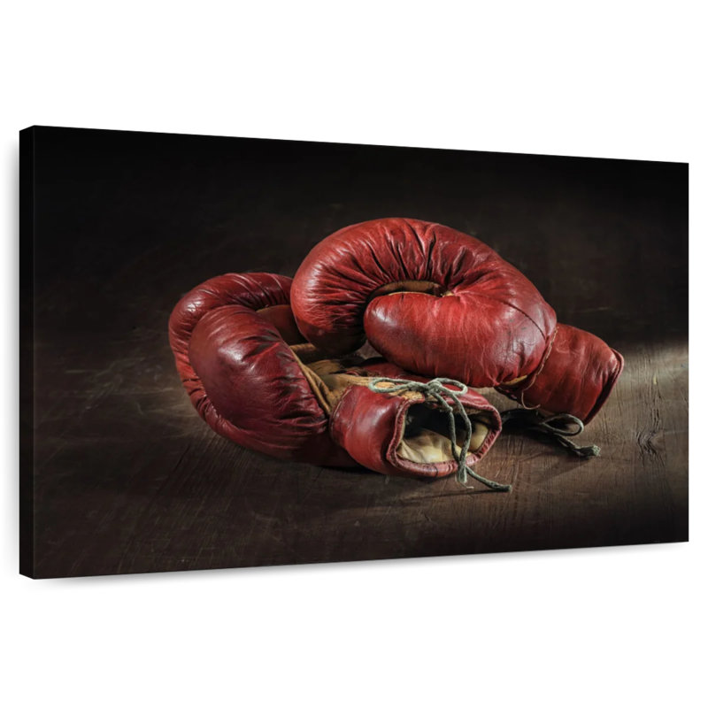Gants de boxe en cuir rétro Sireci, H 20 po x l 30 po