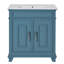 Meuble-lavabo de 30 po avec lavabo en résine, ensemble de meuble-lavabo autoportant avec tablette de rangement, armoire de rangement pour la salle de bain