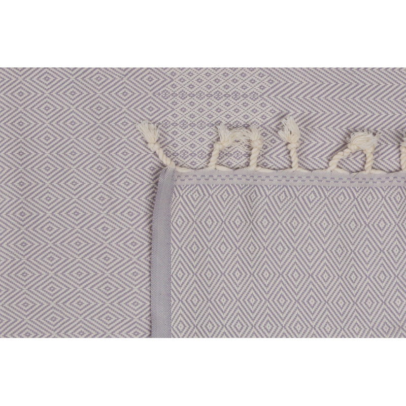Serviette de plage 100% coton Lawlor, Lilas clair