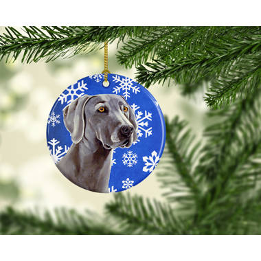 Weimaraner Holiday Dog Angel Ornament - Design Toscano