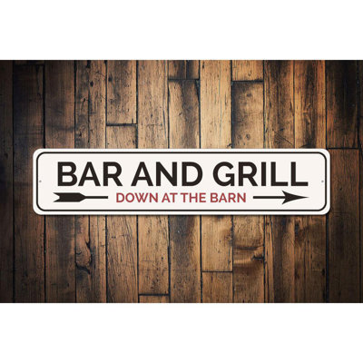 Bar and Grill Aluminum Sign
