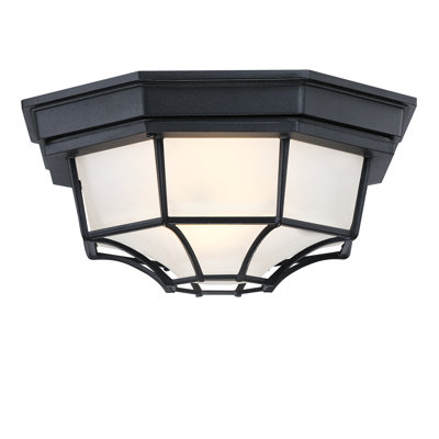 Luminaire à 1 lumière de plafond avec verre givré Erten