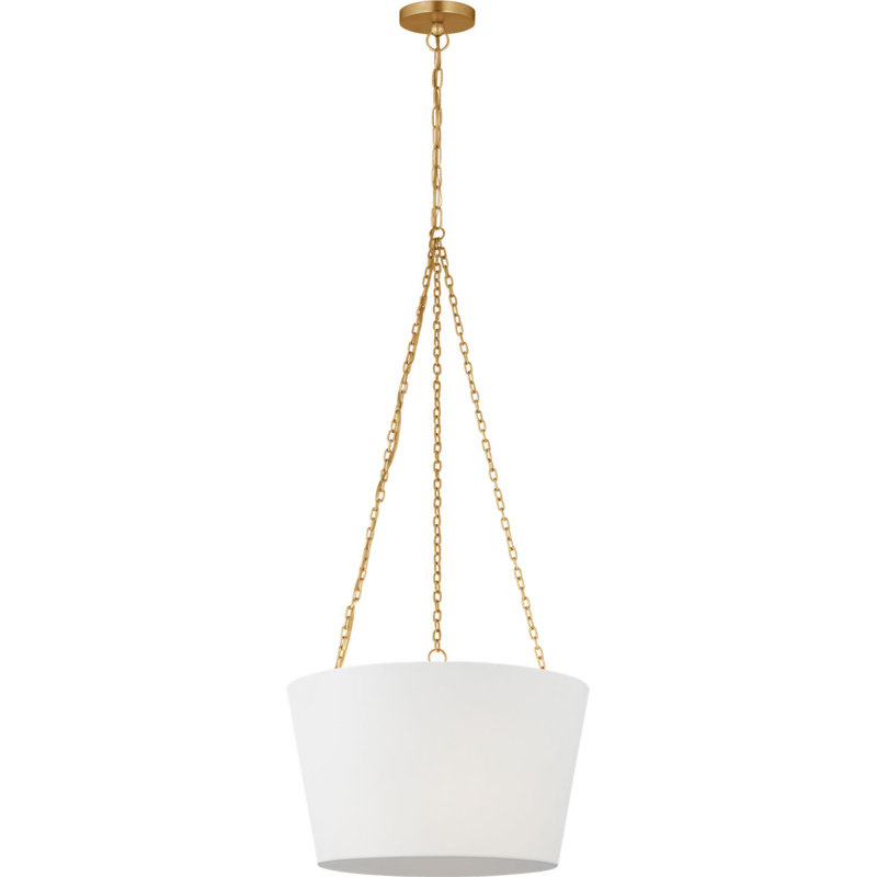 Herve Hanging Shade, 40.13" H x 18" W x 18" D, Burnished Brass