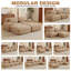 Canapé modulaire Boneless avec repose-pieds, velours côtelé, assise profonde, aucun assemblage requis-210723897-210723896-210723910