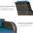 Wicker Patio Furniture Set - 5 Piece Rattan Outdoor Sectional Conversation Sets With 2 Swivel Rocking Chairs,2 Ottomans And 1 Side Table