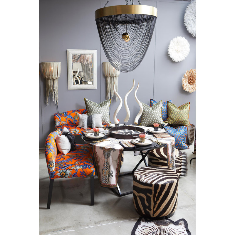 Round Hide Ottoman