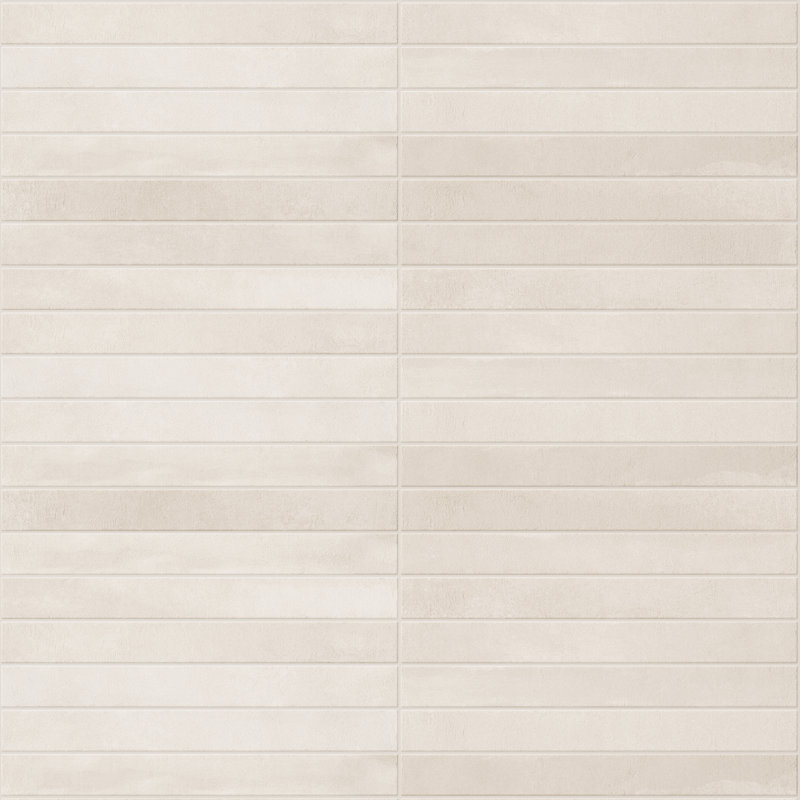Arenosa 2" x 18" Zellige Matte Porcelain Wall Tile, Ivory Off-White