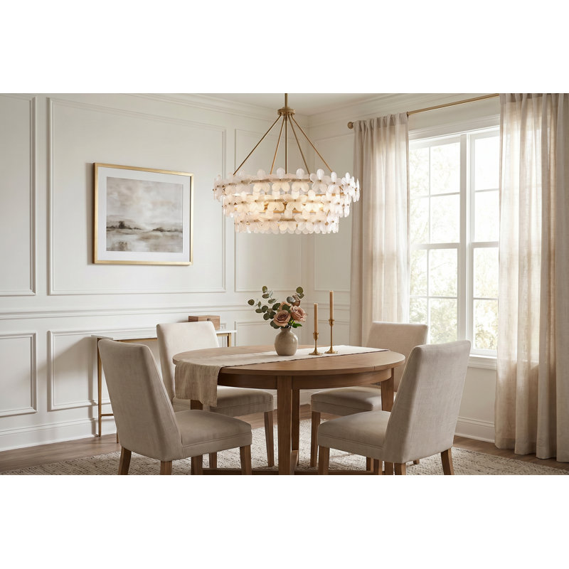 Wright 6-Light Brushed Gold Pendant Light
