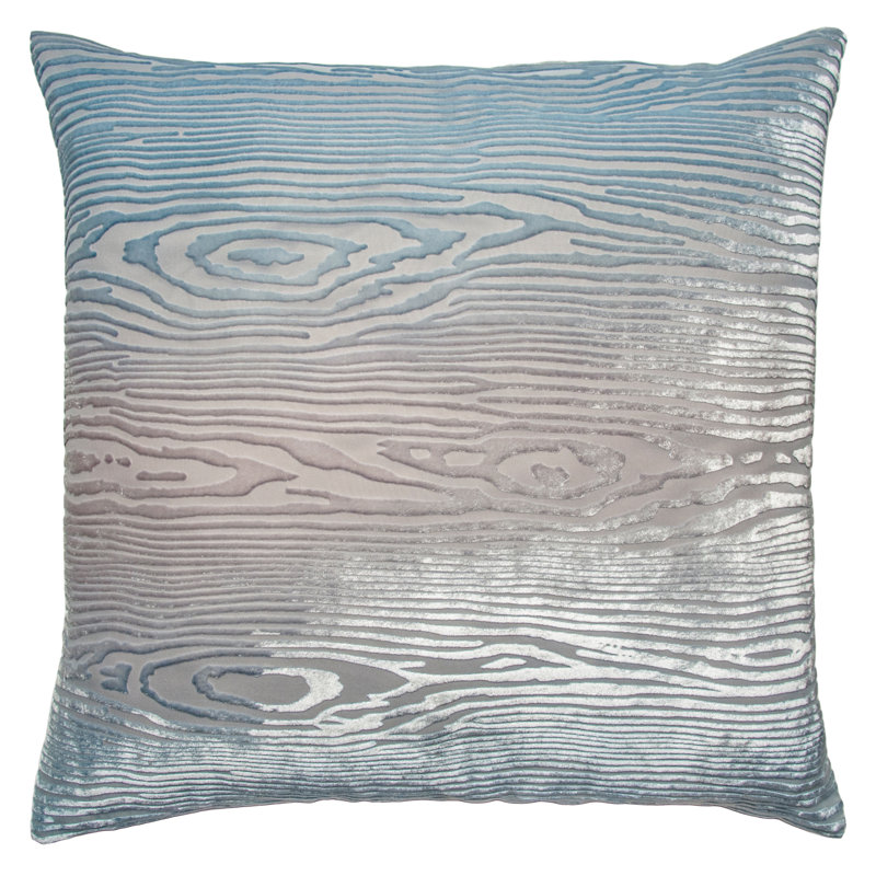 Woodgrain Rectangle Velvet Pillow Cover & Insert, Square 20"H x 20"W, Robin's Egg