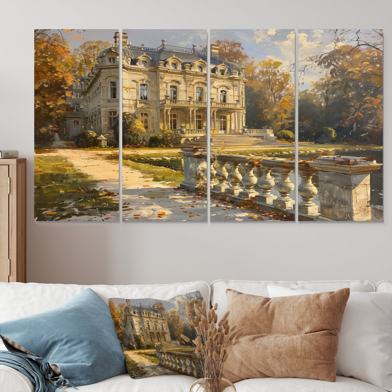 Stephane - Chateaus, ensemble de reproduction d'art mural, H 32 po x l 64 po