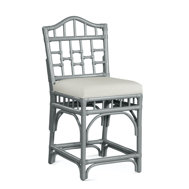 Chippendale Upholstered Stool, Elite Ash; 0321-83, Nickel