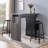 Home Bar Table With Wine Glass Compartment Three Shelves