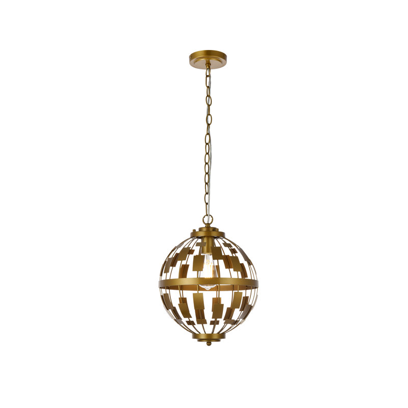 Adrick 1 - Light Unique/Statement Pendant, Brass