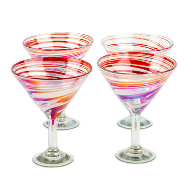 LUNA & MANTHA Martini Glasses, Set of 4, 10oz