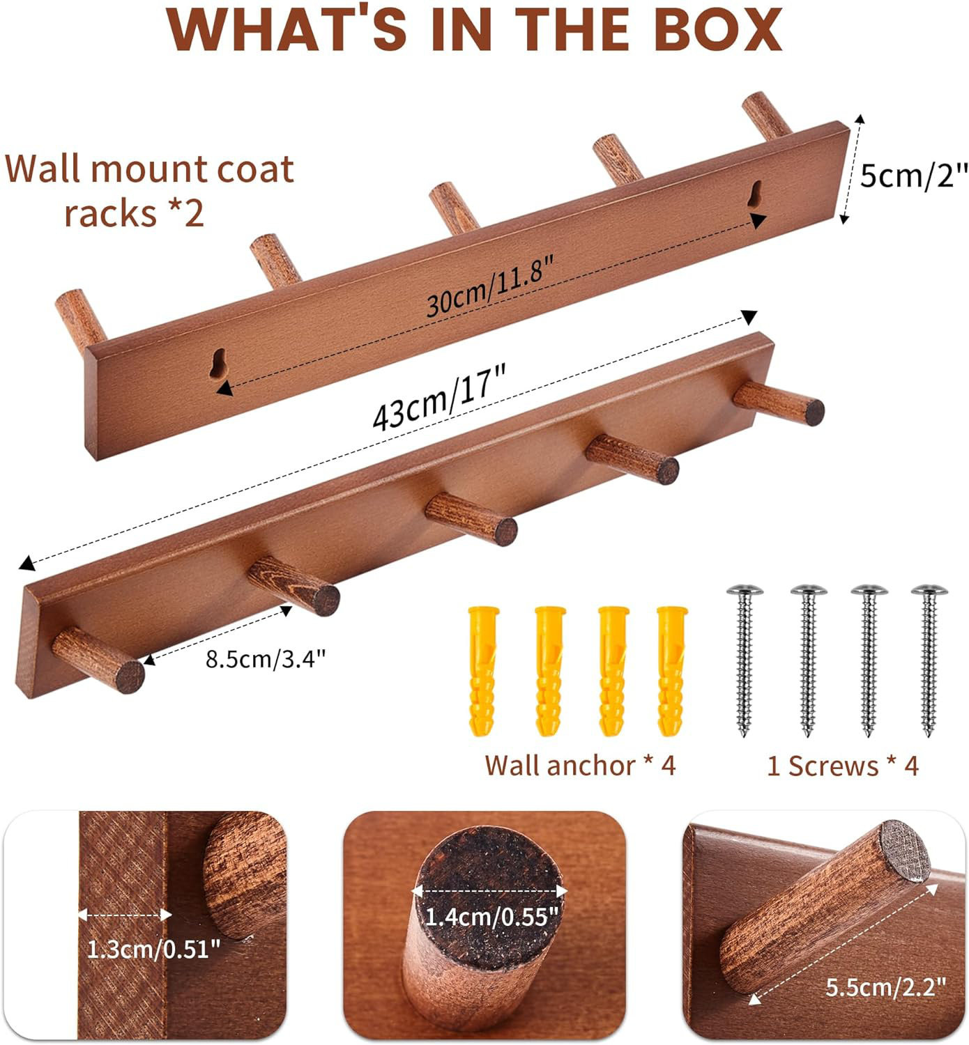 Mercer41 Chyleen 5 - Hook Coat Rack | Wayfair