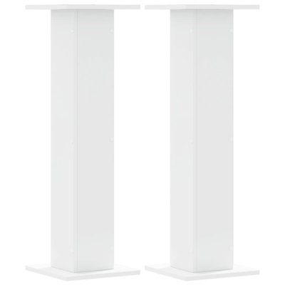 Speaker Stands Set of 2 White 11.8 x 11.8 x 37.4 in Engineered Wood Home Audio Speaker Stands