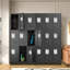 9 Door Metal Storage Locker, 3-Tier Employee Lockable Cabinet with Hooks & Ventilation Holes, 183cm Tall  Storage Unit for Gym, Office, School, Garage, Staff Changing Room-242549908