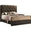 Lit pour grand lit moderne, finition grise, tête de lit, lit en bois d'hévéa pour chambre à coucher, gris, cadre, classique-401627306-401627348
