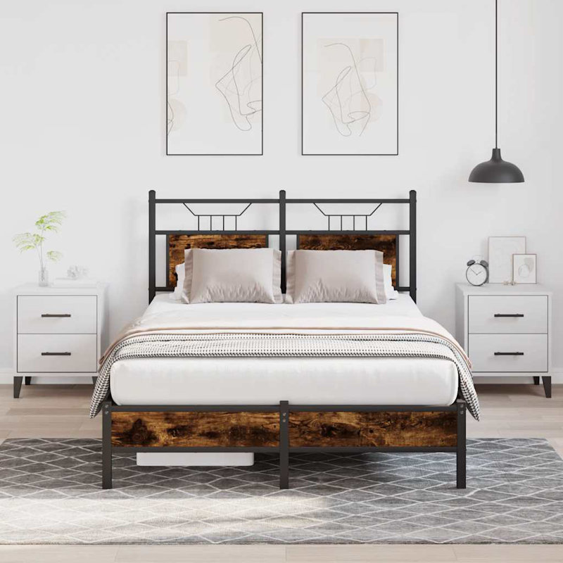 Bed, Smoked Oak, 120 x 200cm