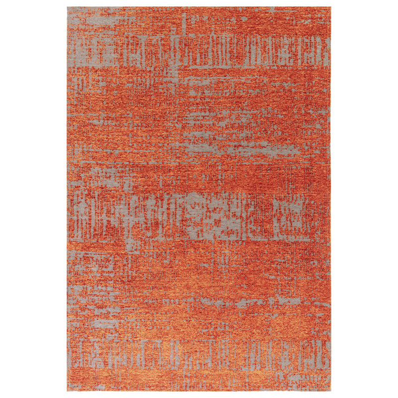 Agita Flatweave Marmalade Orange Rug, Rectangle 120 x 170cm
