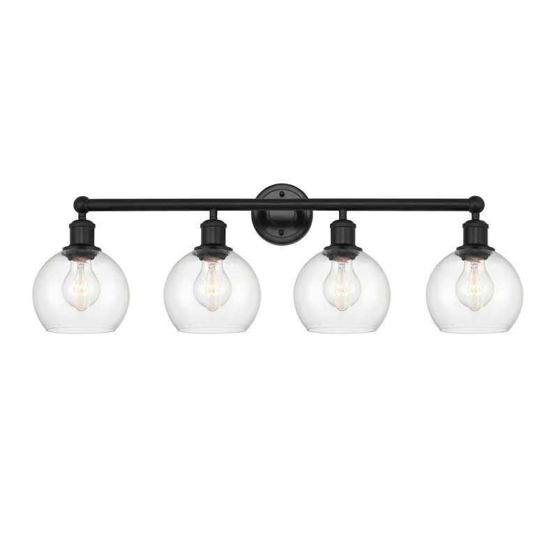 Cambria 4 - Light Dimmable Vanity Light, Matte Black, Clear
