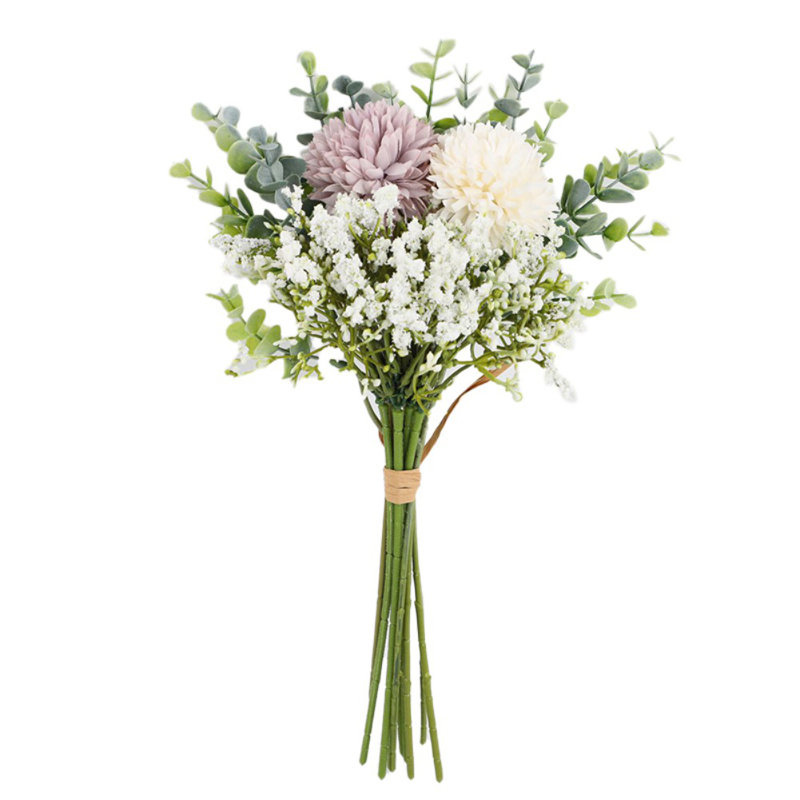 Fleurs artificielles pour la décoration, fleurs simulées 12 pièces bouquet de mariage artificiel hortensia rose décoration de la maison accessoires de fleurs simulées