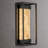H15" Modern Outdoor Integrated Led Wall Light With Dusk To Dawn Sensor Matte Black Exterior Light Fixture With Handcrafted Textured Glass Wall Lantern For Porch Garage Entryway