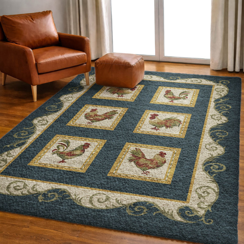 Tapis à poil long de qualité supérieure lavable à la machine ADS159, 9 pi x 12 pi