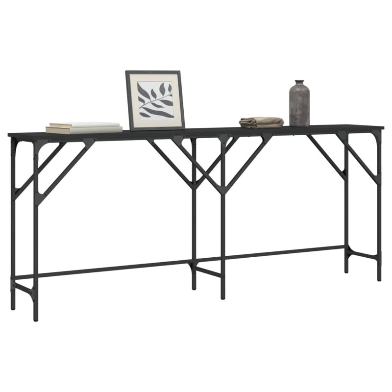 Walty Console Table, Black, 29.5" H x 70.9" W x 11.4" D