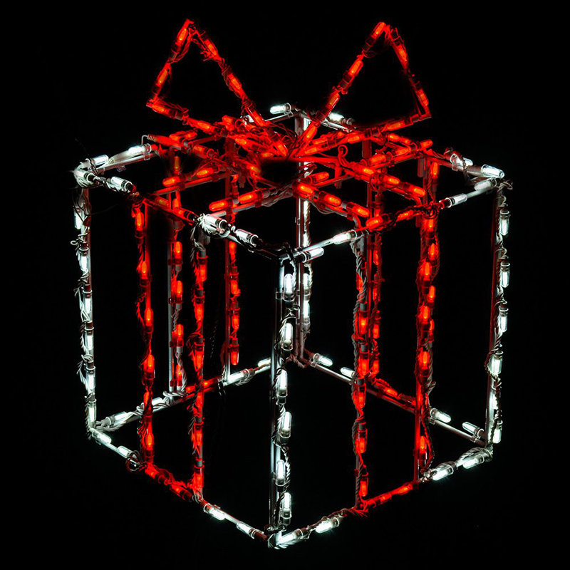 Lighted Window Décor, Red/White